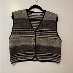 Vintage Jeffery Rogers Striped Knit Vest size M/L